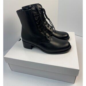 La Canadienne Women's Palmina Combat Boot,Black Leather 8 W US